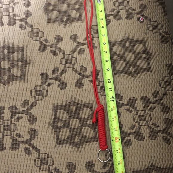 Id Lanyard Red Paracord Key Chain Necklace 18" - Picture 8 of 10